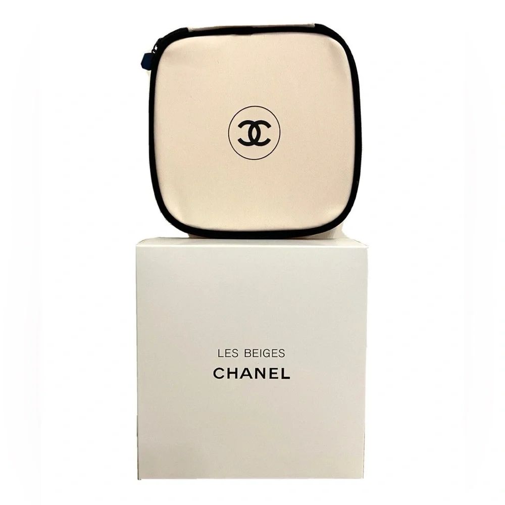 NEW Chanel Les Beiges Makeup Bag Genuine Gift with Purchase Cosmetics Bag